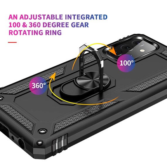 CaseUp Samsung Galaxy A52s Kılıf Magnetic Ring Holder Siyah 4